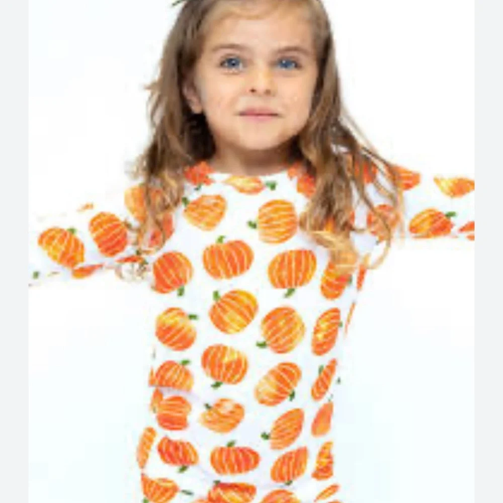 Old Navy‎ kids unisex extra large (12) snug fit pajama set pumpkin patch print